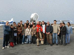 A big group from the deaf organization in Greece came to see the arrival of WFH