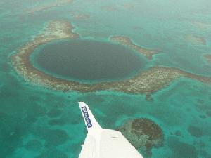 World Flyer over the Blue Hole!