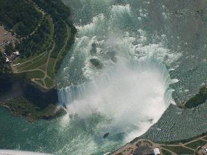 Niagara falls from 3000 feet.